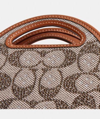 トップ ハンドル カード ケース・クリスタル シグネチャー ジャ